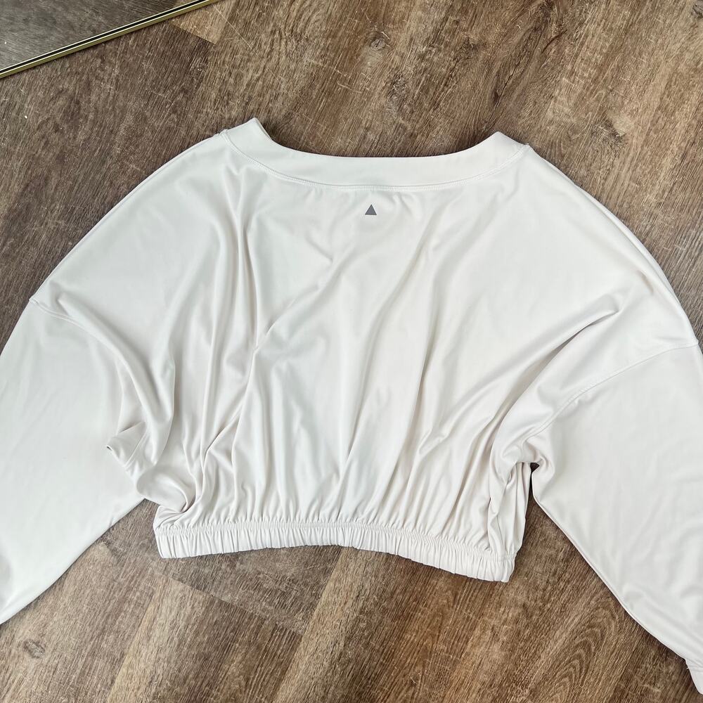 Balance Athletica Off White Cropped Drawstring Pullover Top - Picture 7 of 7